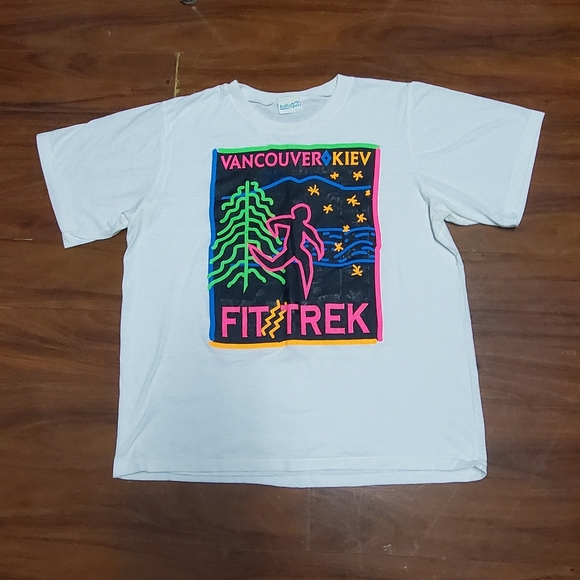 Rare Vintage Vancouver Kiev Fit Trek Single Stitch T-shirt Size XL 100% Cotton - Picture 7 of 7